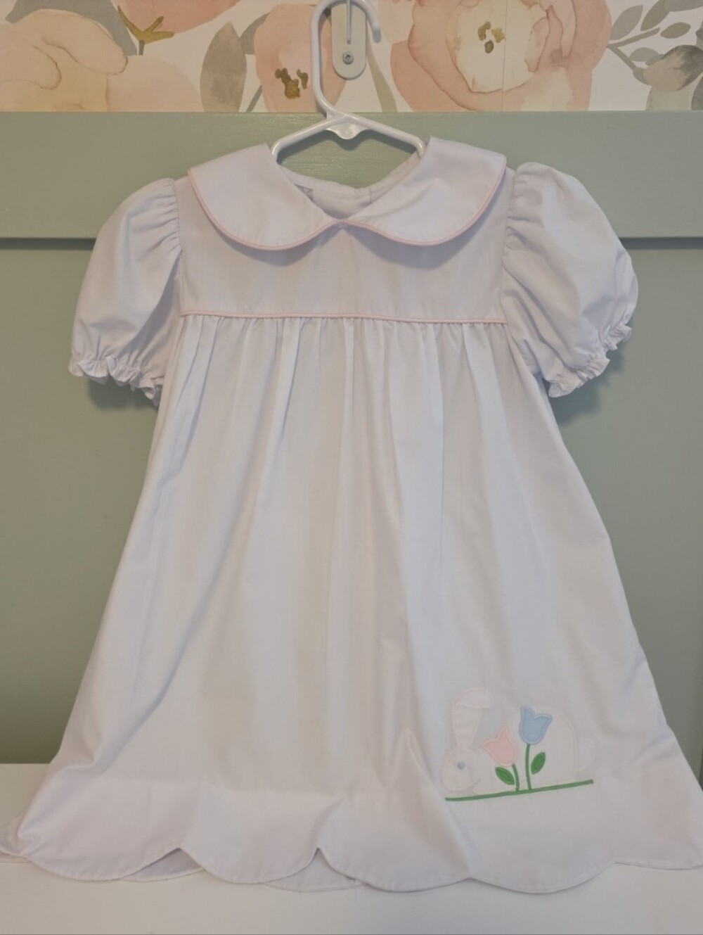 *FLASH SALE* The Beaufort Bonnet Company White Dress w/ Bunny Rabbit 5 Or 5t